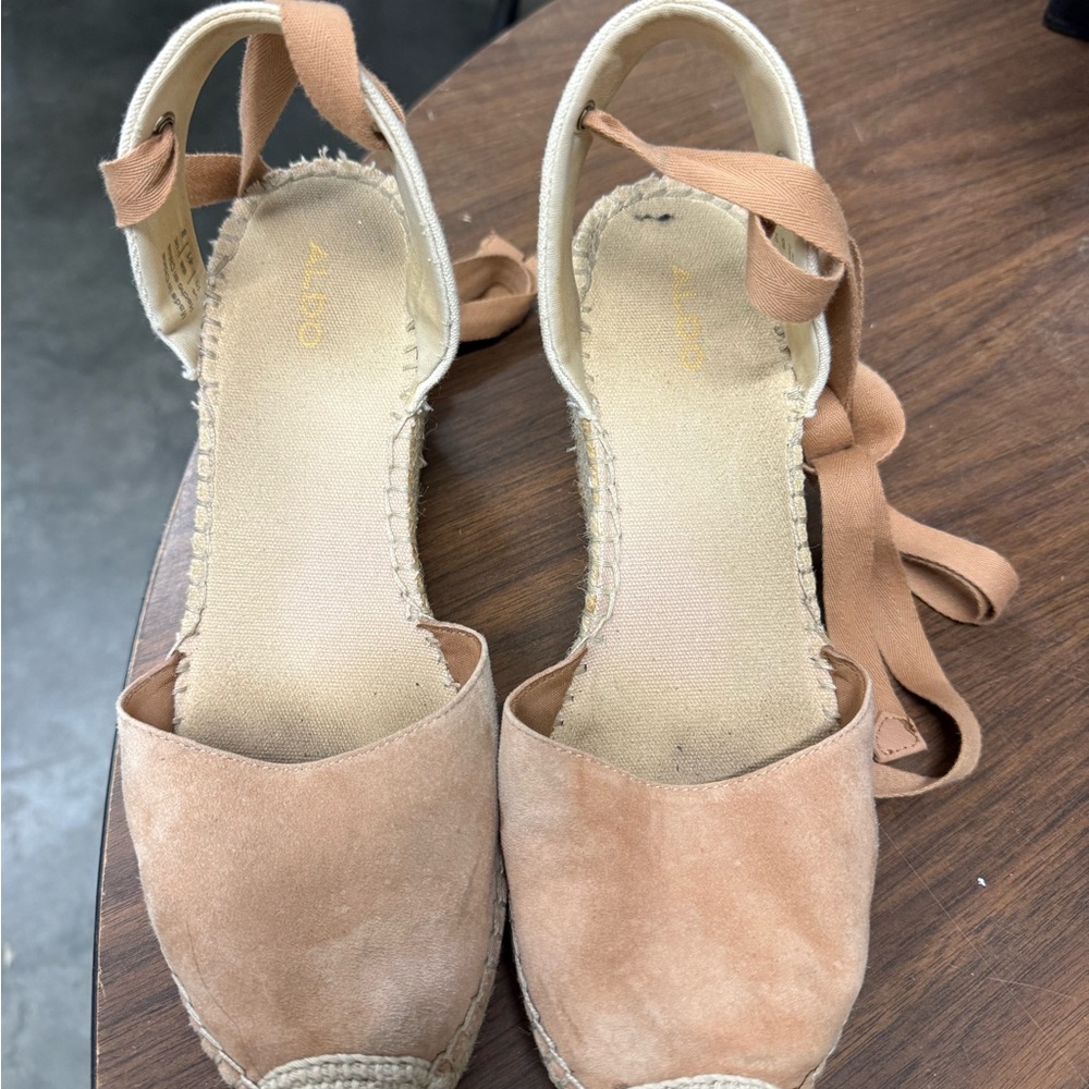 Aldo Tan Espadrille Wedge Sandals